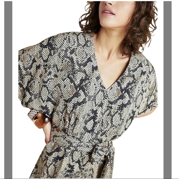 Anthropologie Snakeskin Jumpsuit - Picture 3 of 4